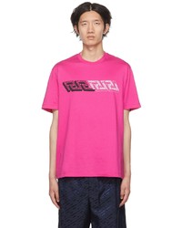 Versace Pink La Greca T Shirt