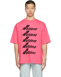 We11done Pink Logo T Shirt