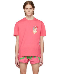 JW Anderson Pink Pol Anglada Embroidered Jwa Rugby T Shirt