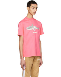 Palm Angels Pink Shark T Shirt