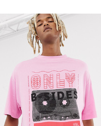 Collusion Printed T Shirt In Pink