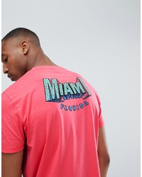 ASOS DESIGN Relaxed Longline T Shirt With Miami Back Slogan Print