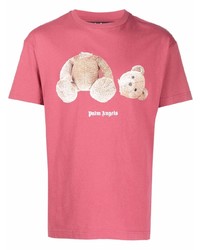 Palm Angels Teddy Bear Print Logo T Shirt