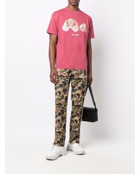 Palm Angels Teddy Bear Print T Shirt