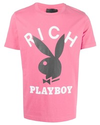 John Richmond X Playboy Logo Print T Shirt