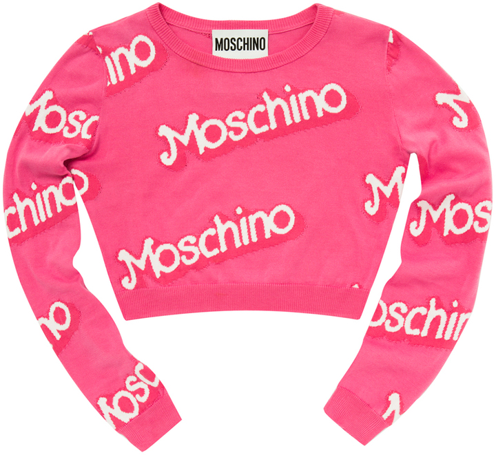 Moschino Think Pink Cropped Sweater 90 Rent The Runway Lookastic