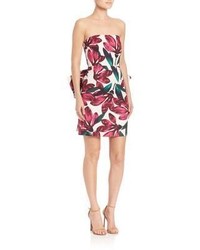 Milly Petal Printed Lyla Bow Cocktail Dress