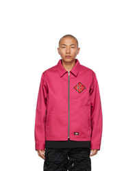 Hot Pink Print Harrington Jacket