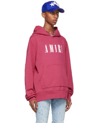 Amiri Pink Core Logo Hoodie