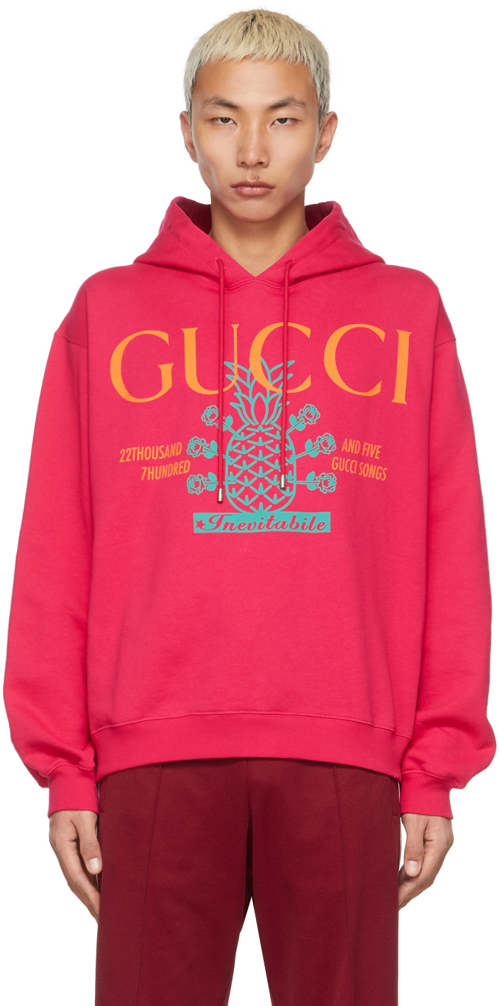 Gucci Pink Musixmatch Edition 22705 Pineapple Hoodie 1 350