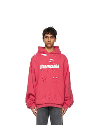 Balenciaga Red Caps Destroyed Hoodie
