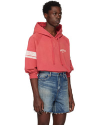 Guess Jeans U.S.A. Red Distressed Hoodie