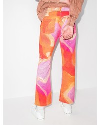 ERL Abstract Print Cropped Jeans