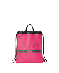 Gucci Print Small Drawstring Backpack