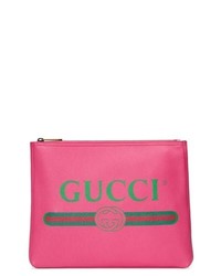 Gucci Logo Leather Pouch