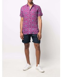 PENINSULA SWIMWEA R Rapollo Printed Short Sleeve Shirt