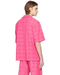 Marine Serre Pink Jacquard Shirt