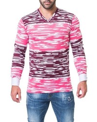 Hot Pink Print Long Sleeve T-Shirt
