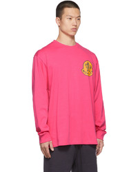 Moncler Genius 2 Moncler 1952 Pink Logo Long Sleeve T Shirt