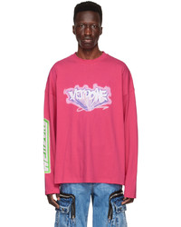 We11done Pink Cotton Long Sleeve T Shirt