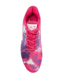 Ea7 Emporio Armani Printed Lace Up Sneakers
