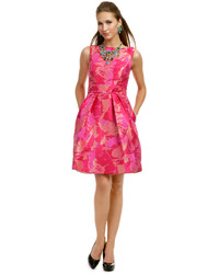 Hot Pink Print Party Dress
