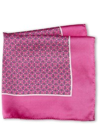 Hot Pink Print Pocket Square