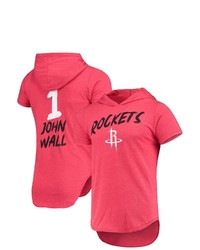 FANATICS Branded John Wall Red Houston Rockets Nba Tri Blend Hoodie T Shirt