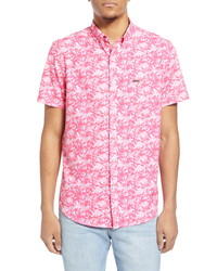 Vintage Summer Flamingos Water Repellent Short Sleeve Shirt