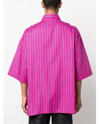 VERSACE JEANS COUTURE Stripe Print Cotton Shirt
