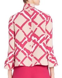 Derek Lam Printed Mockneck Top