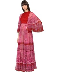 Valentino Printed Silk Chiffon Dress