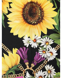 Dolce & Gabbana Sunflower Chains Printed Silk Scarf