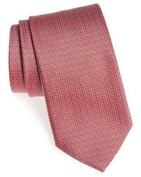 Hot Pink Print Silk Tie