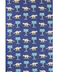 Salvatore Ferragamo Dinosaur Print Silk Tie