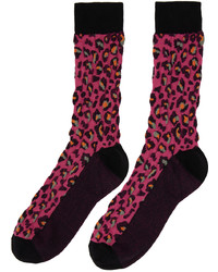 Versace Pink Leopard Socks