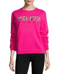 Kenzo Graphic Logo Sweatshirt Fuchsia