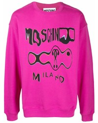 Moschino Graphic Print Drop Shoulder Sweatshirt