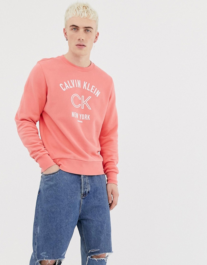 Calvin Klein Logo Sweater, $43 | Asos | Lookastic