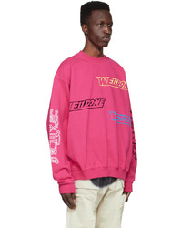 We11done Pink Cotton Sweatshirt
