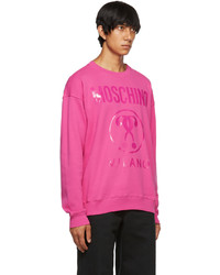 Moschino Pink Monotone Double Question Mark Sweatshirt