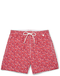 Hot Pink Print Swim Shorts