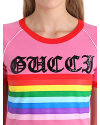 Gucci Printed Cotton Jersey T Shirt W Sequins