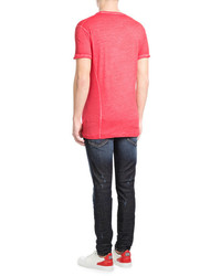 DSQUARED2 Printed Cotton T Shirt With Linen