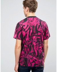 Paul Smith Ps By T Shirt With All Over Tiger Print In Regular Fit Pink