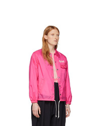 Comme Des Garçons Girl Pink Logo Coaches Jacket