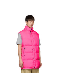 Kenzo Pink Down Elongated Puffer Jacket