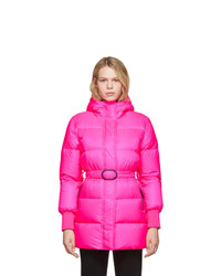 Kenzo Pink Down Long Quilted Puffer Jacket