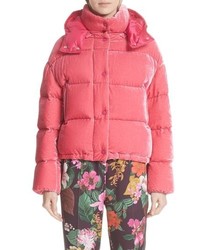 Moncler Caille Velvet Quilted Down Jacket
