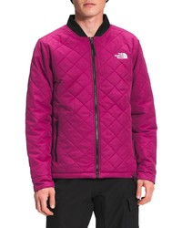 Hot Pink Quilted Bomber Jacket